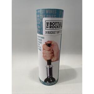 The Bottle Rocket Wine Opener 4pc Gift Set - Air Pump Opener,Cutter,Pourer, Seal